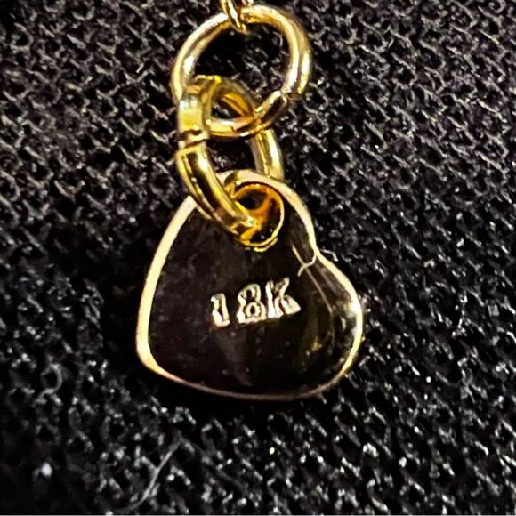 SALE 18k Stamped Gold Filled Capricorn Iridescent Horoscope Crystal Necklace - Picture 4 of 7